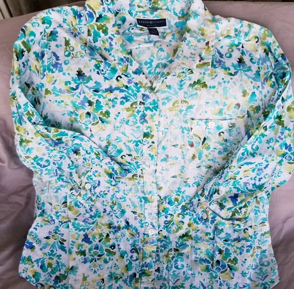 Karen Scott Tops - Karen Scott Button Down Blouse